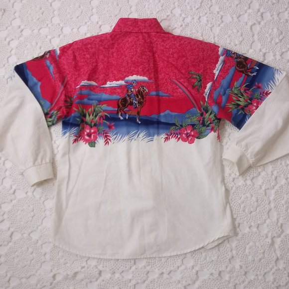 Roper Tops - Vtg 90s Roper M Cowboy Western Shirt Long Sleeve
